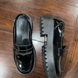 Black Chunky Loafers